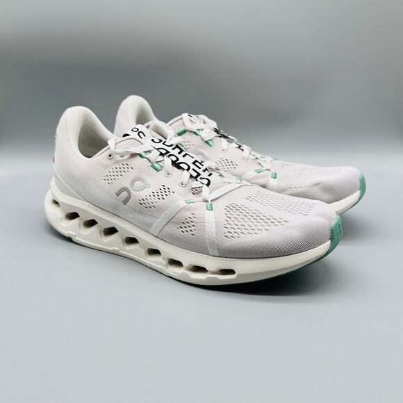 On Cloudsurfer 7 Shoes Mens 11.5 White Helion CloudTec Running Athletic Trainers - Picture 2 of 12